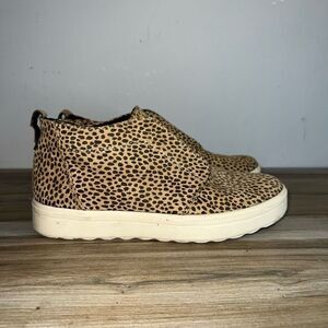 Universal Thread Shoes Womens 6.5 Lilian Leopard Mid Top Casual Sneaker Beige